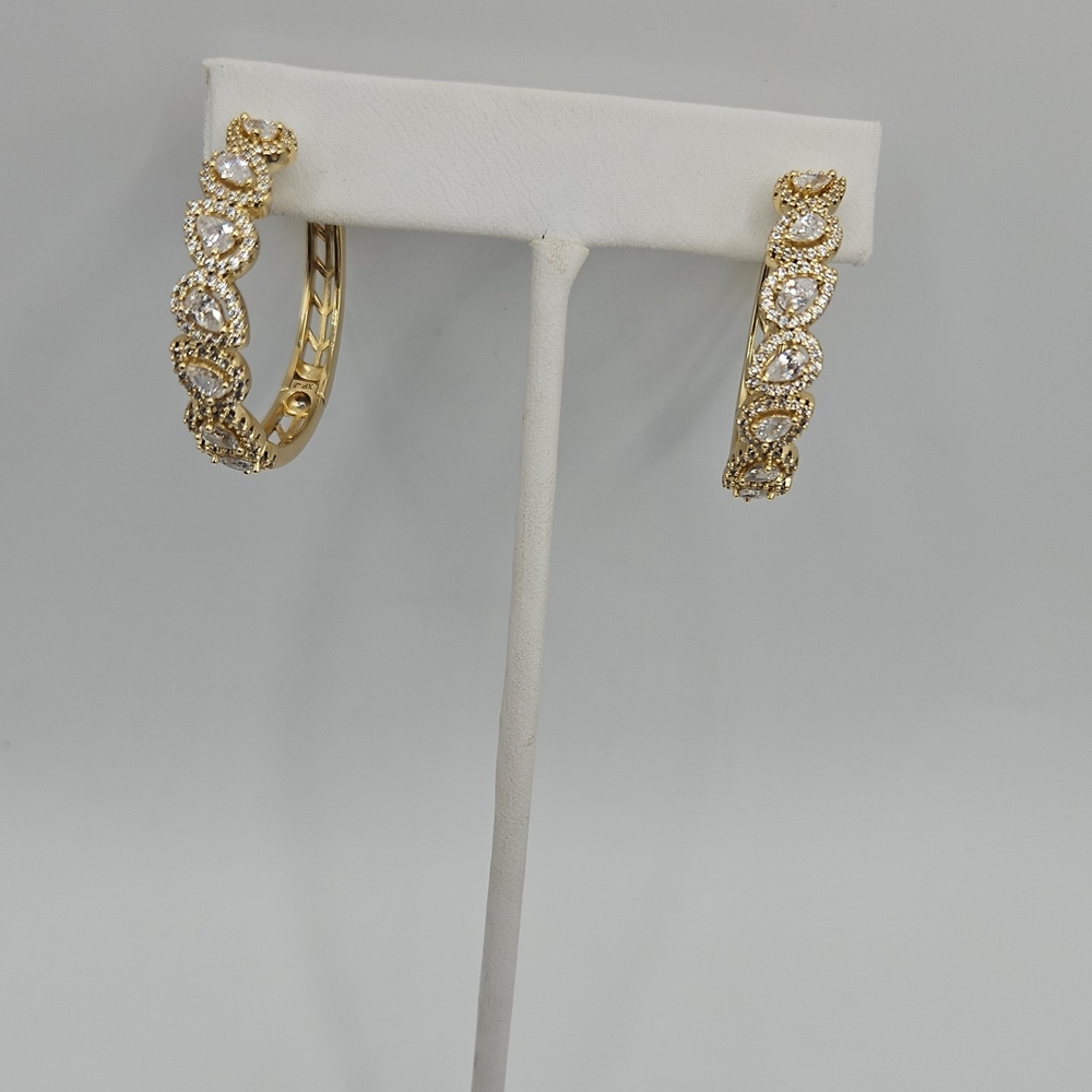 Elegant Gold and Silver Hoop Earrings